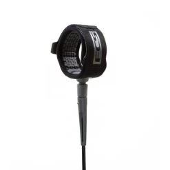FCS All Round Essential Longboard Leash 9ft Ankle - Black Grey
