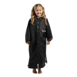 Frostfire Moonwrap Kids Waterproof Changing Robe - XS - Black -Water Sports Equipment frostfire moonwrap kids changing robe black 6 500x500 1