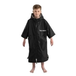 Frostfire Moonwrap Kids Waterproof Changing Robe - XS - Black -Water Sports Equipment frostfire moonwrap kids changing robe black 7 500x500 1