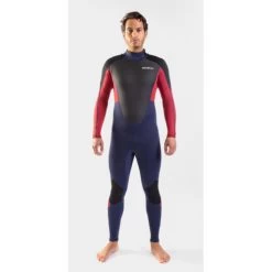GUL Response 3/2mm Flatlock Steamer Wetsuit - Navy Red