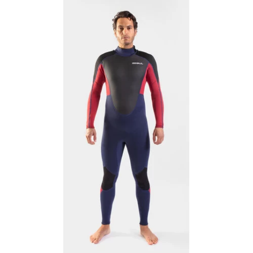 GUL Response 3/2mm Flatlock Steamer Wetsuit - Navy Red 1 GUL Response 3/2mm Flatlock Steamer Wetsuit - Navy Red