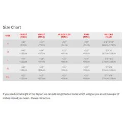Nookie Charger Drysuit -Water Sports Equipment nookie charger drysuit size chart 500x500 1