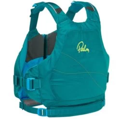 Palm Tika PFD Women -Water Sports Equipment palm tika women teal pfd back 500x500 1