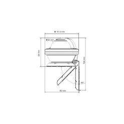 Plastimo Offshore Compass 55 For Kayak -Water Sports Equipment plastimo offshore 55 kayak compass dims 500x500 1